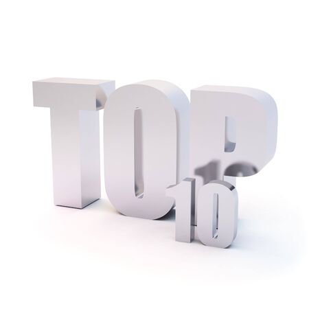 isolated 3d text "TOP 10"の写真素材