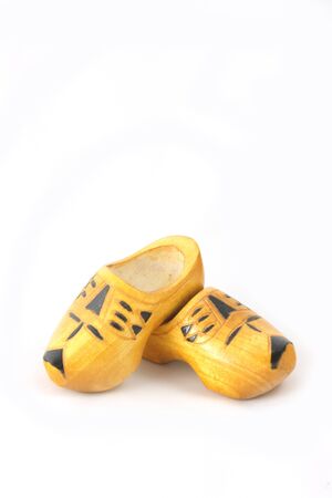 Traditional wooden dutch cloggsの写真素材