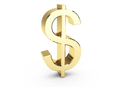 golden Dollar symbolの写真素材