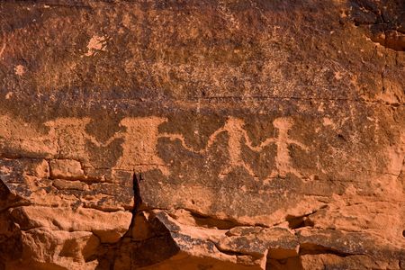 Petroglyphs from the Ancient Pueblo Peoples, also known as the Anasazi.の写真素材