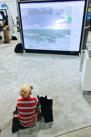 SAN DIEGO - JULY 14: 3D display on the trade floor of the ESRI (Environmental Systems Research...