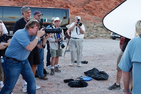 LAS VEGAS - AUG 31: NAPP (National Association of Photoshop Professionals) photo safari with Joe McNally. Aug 31, 2010 Valley of Fire, Nevada.のeditorial素材