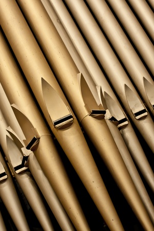 Organ pipes at the Third Avenue United Church in the city of Saskatoon, Canada