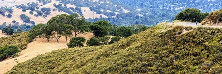 A view down the valley from Mount Diablo State Park, Clayton, Californiaの写真素材