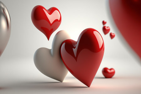 Hearts on Valentines Dayの写真素材