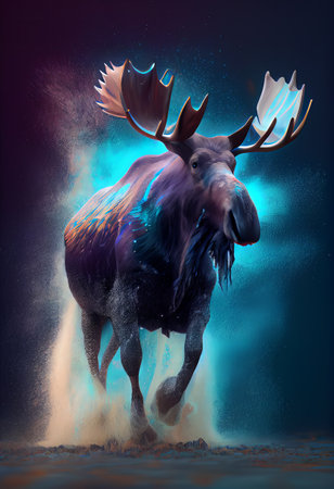 Moose on the Runの写真素材