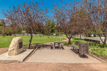 Raoul Wallenberg Park in Saskatoon, Saskatchewan, Canadaの写真素材