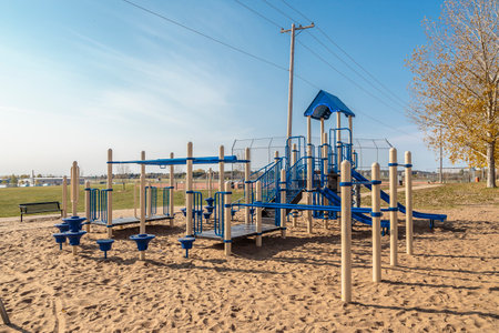 Kate Waygood Park is located in the Meadowgreen neighborhood of Saskatoon.の写真素材