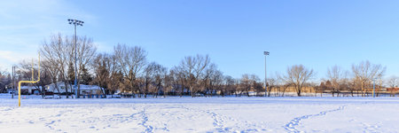 Kilburn Park is located in the Exhibition neighborhood of Saskatoon.の写真素材