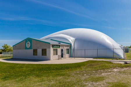 Lakewood Park is located in the Wildwood neighborhood of Saskatoon.の写真素材