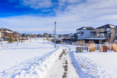 Marshall Hawthorne Park is located in the Stoebridge neighborhood of Saskatoon.の写真素材