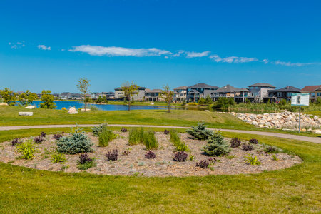 Marshall Hawthorne Park is located in the Stonebridge neighborhood of Saskatoon.の写真素材