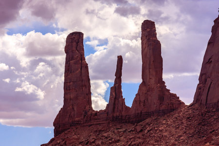 Monument Valley is considered one of the natural wonders of the world because of the beauty of the enormous "monuments" of stone that have evolved from nature.の写真素材