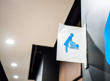 Baby Changing Room Sign in The Shopping Mall.の写真素材