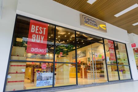 Penang, Malaysia - Nov 11, 2017: Camel Active shop. camel active typifies casual and modern clothing like jackets, trousers, knitwear, shirts and T-shirts as well as accessories, shoes and bags.のeditorial素材