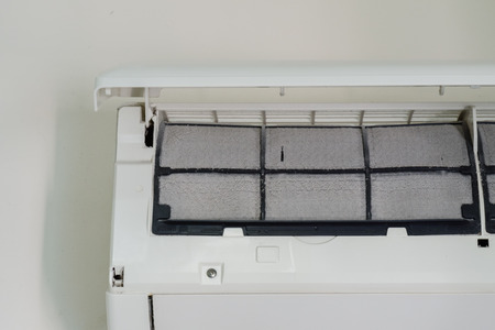 Soft focus of dust on dirty air conditioner filter.の写真素材