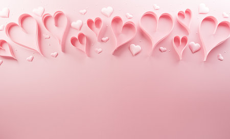 Happy Mother's day, Valentine and Women's Day decoration concept made from paper heart on pastel background.の写真素材