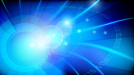 Blue data lights transfer vector abstract background のイラスト素材