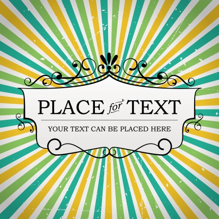 Old vector retro vintage label on colored background  Isollated from backgropund  Layered  のイラスト素材