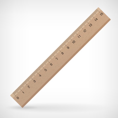 Vector wooden ruler illustration isolated from backgroundのイラスト素材