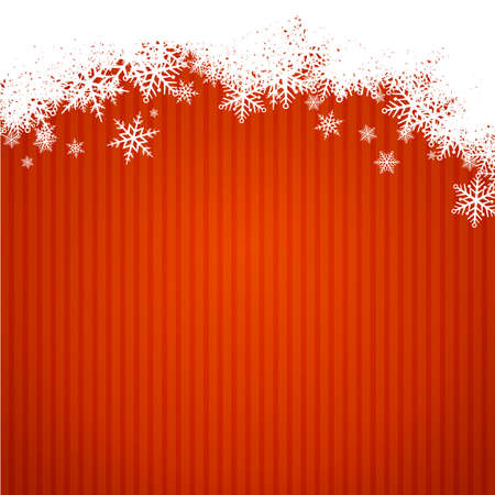 red christmas background width snowlakes  new year card のイラスト素材