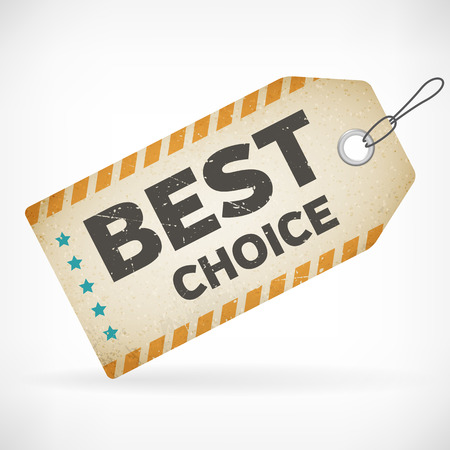 Realistic paper best choice vector label  isolated from layered のイラスト素材