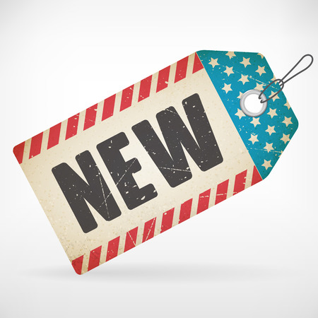 American Realistic paper new price vector tag  isolated from background  layered のイラスト素材