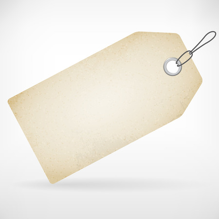 Realistic blank paper price label vector tag  isolated from background  layered のイラスト素材