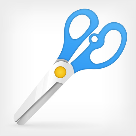 blue scissors icon isolated from background のイラスト素材
