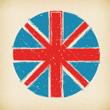 british grunge vector flag background poster on paper. isolated.のイラスト素材