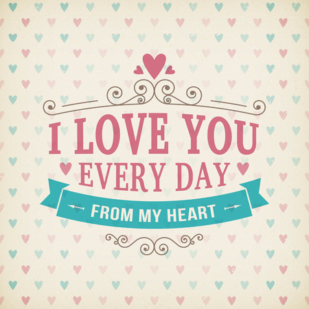 Valentine and wedding greeting card vintage background poster.のイラスト素材