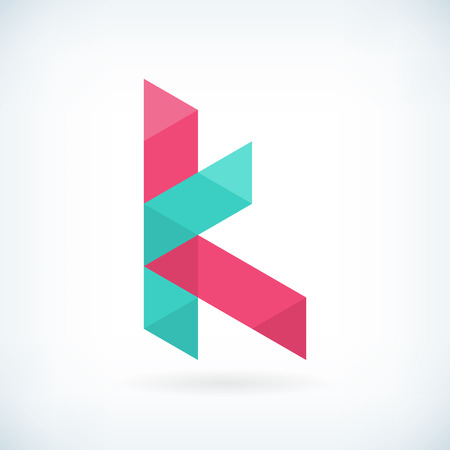 Modern letter K icon flat design element template. isolated.のイラスト素材