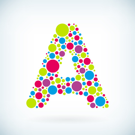 Modern letter A circle colorful symbol icon. のイラスト素材