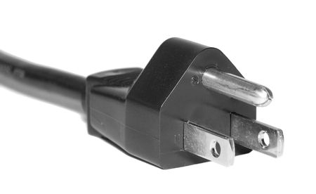 power plug isolated on white