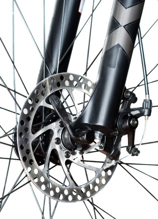 brake disc. isolated on whiteの写真素材