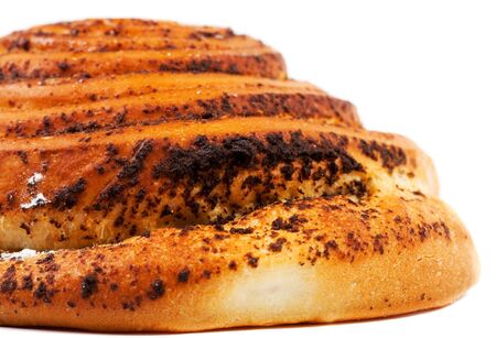 fresh bun. isolated on whiteの写真素材