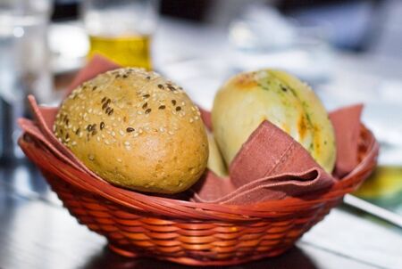 fresh buns. selective focusの写真素材