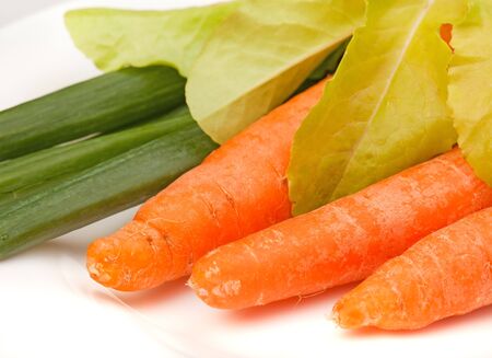 fresh vegetables on the whiteの写真素材