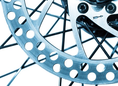 brake disc. isolated on whiteの写真素材