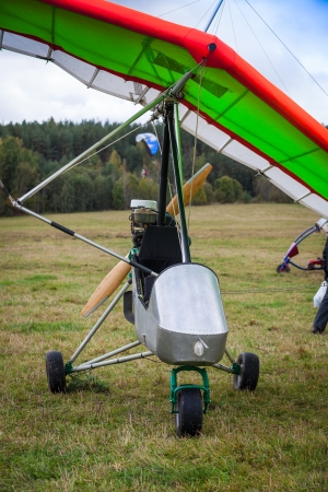 hang-glider staying on a groundの写真素材