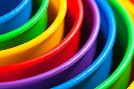 colored concentric shapes  childの写真素材