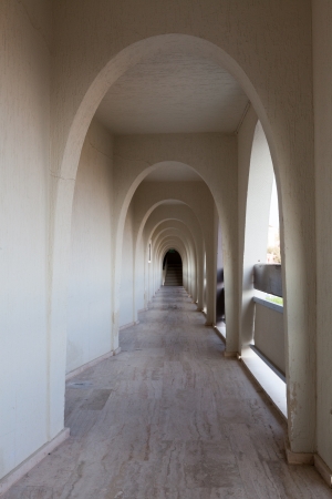 Interior of the corridor of modern hotel in arabian styleの写真素材