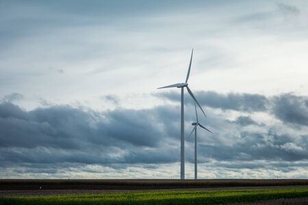 Windmills producing the energyの写真素材