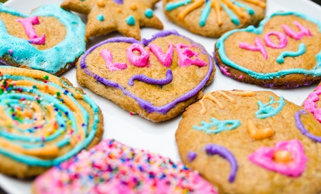 I love you cookies for Valentines Dayの写真素材