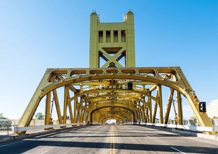 Tower Bridge in Sacramentoの写真素材