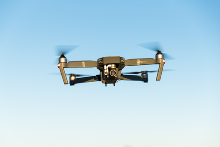 Drone DJI Mavic Pro in the airのeditorial素材