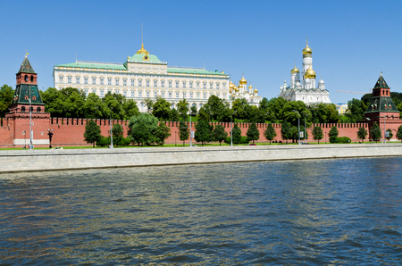 Moscow Kremlin seen across Moskva riverの写真素材