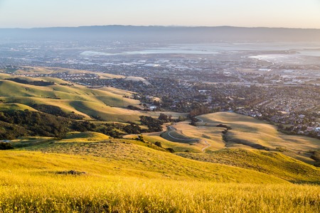 Views from Mission Peak in San Francisco Bay Areaの写真素材