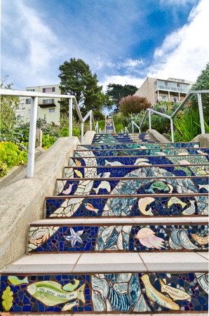 Moraga Steps in San Franciscoのeditorial素材