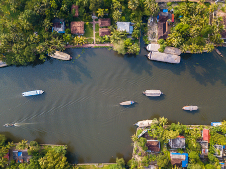 Aerial photo of Alappuzha Indiaの写真素材